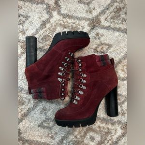 Nine West Burgundy Heeled Boots
